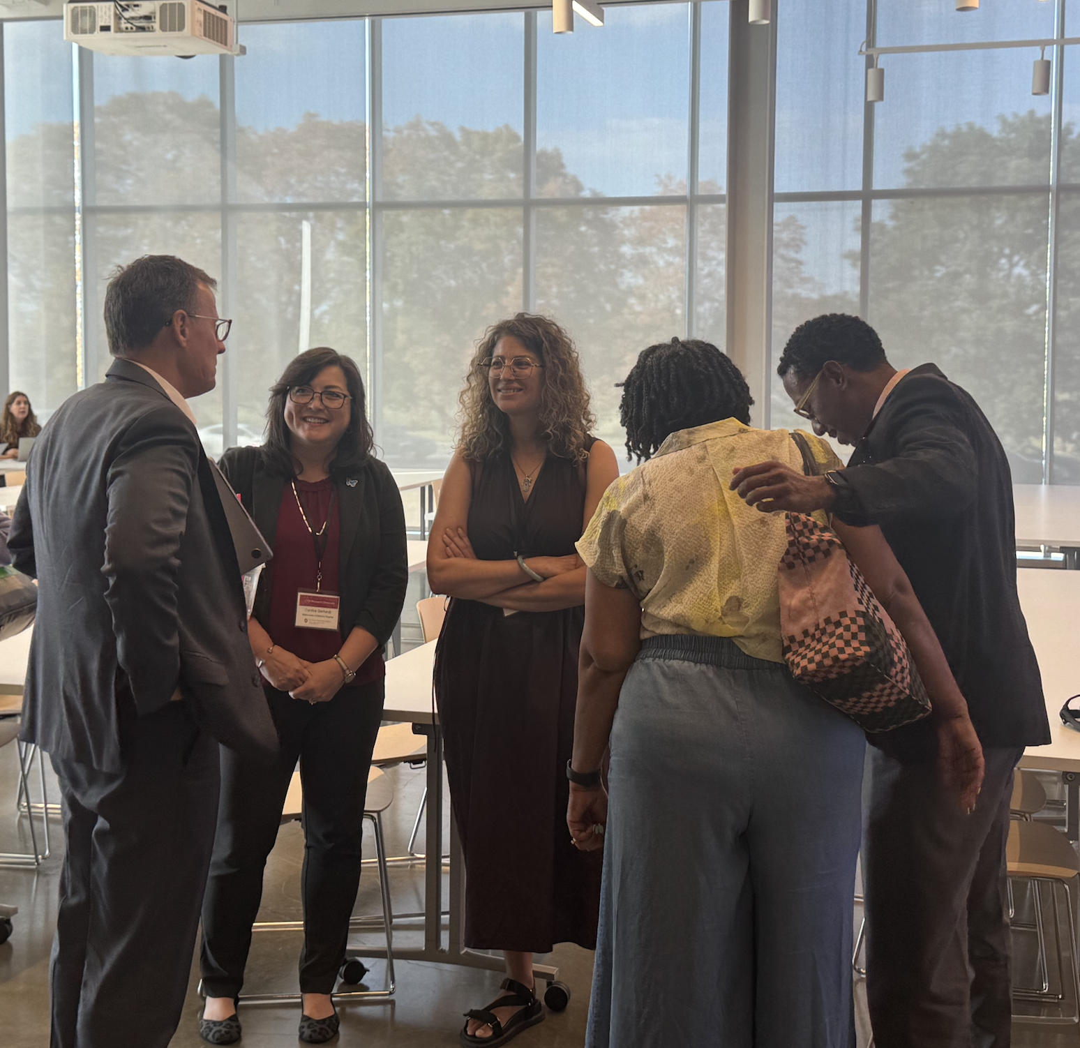 group of leaders talking