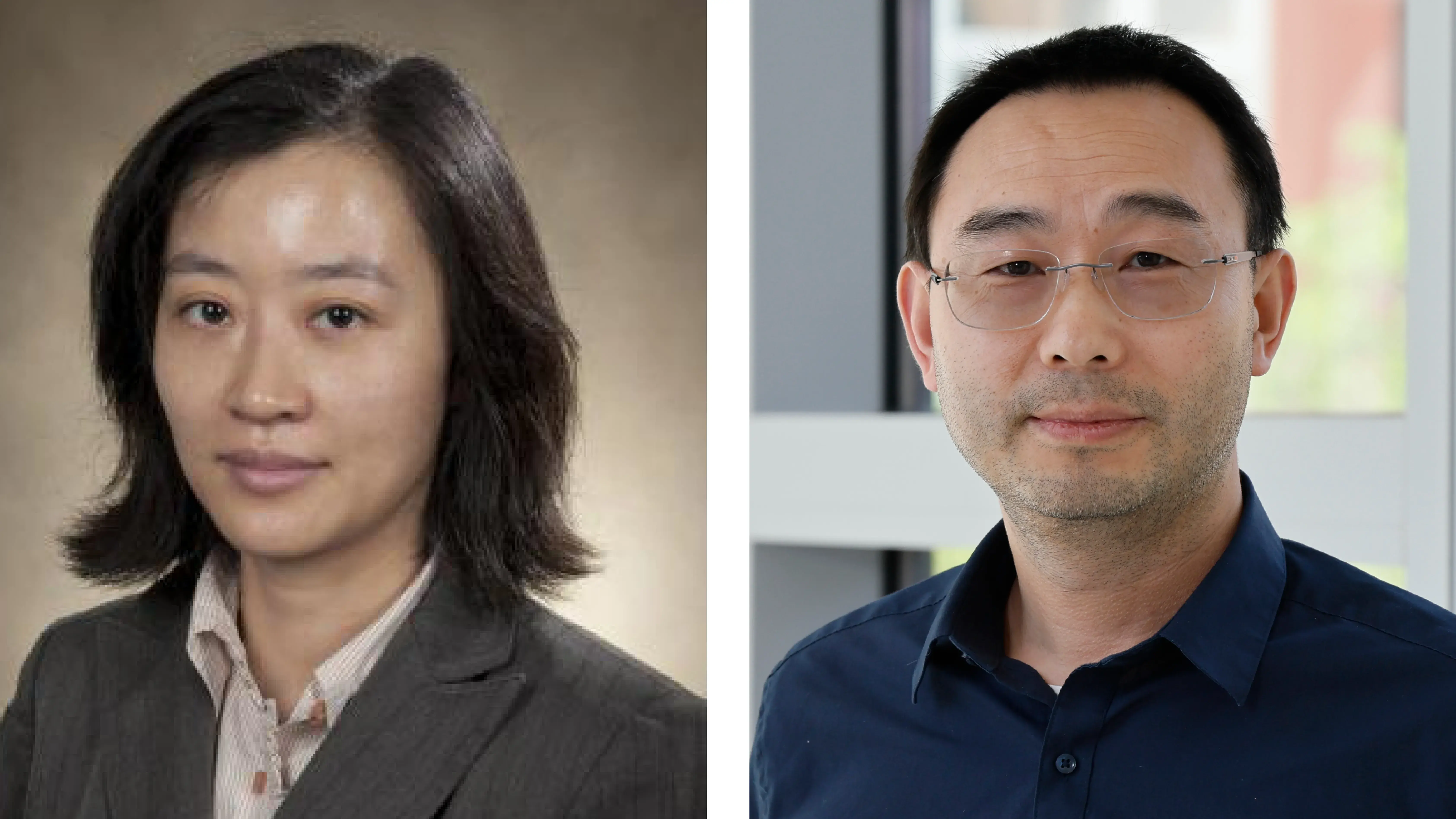 Portrait of X. Margaret Liu and Lufang Zhou